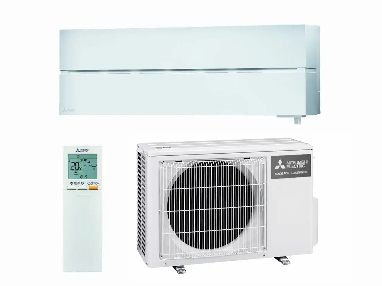 Mitsubishi Electric LN35 - lumenvalkoinen asennettuna (Perusasennus, PK-Seutu)